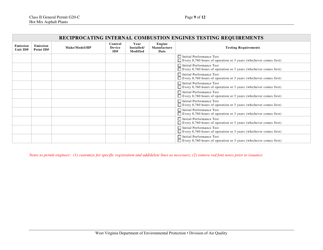 Class II General Permit G20-c Registration - West Virginia, Page 9