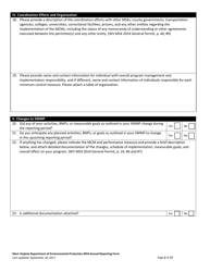 Ms4 Annual Report Form - West Virginia, Page 2