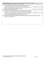 Ms4 Annual Report Form - West Virginia, Page 5