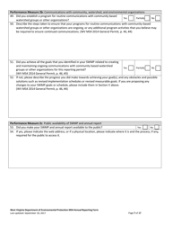 Ms4 Annual Report Form - West Virginia, Page 7