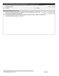 Ms4 Annual Report Form - West Virginia, Page 8
