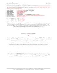 Class II General Permit G10-d Registration - West Virginia, Page 2