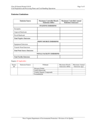 Class II General Permit G10-d Registration - West Virginia, Page 5