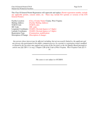 Class II General Permit G70-d Registration - West Virginia, Page 2