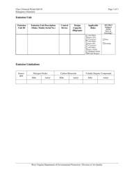 Class I General Permit G65-d Registration - West Virginia, Page 3