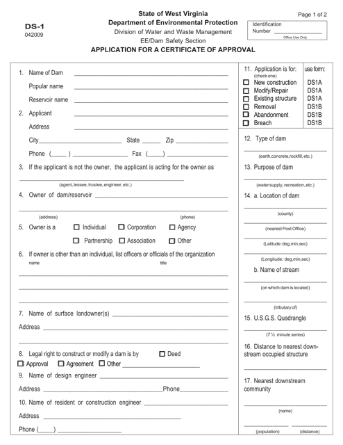 Form DS-1  Printable Pdf