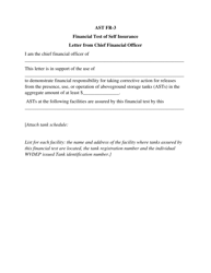 Form AST FR-3 &quot;Financial Test of Self Insurance&quot; - West Virginia