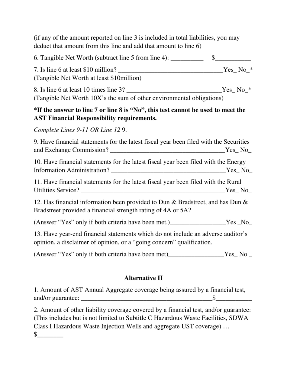 Instructions for Form AST FR-3 Financial Test of Self Insurance - West Virginia, Page 7