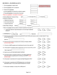 Project Priority List Application - Clean Water State Revolving Fund - West Virginia, Page 5