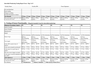 Interstitial Monitoring Testing Report Form - West Virginia, Page 2