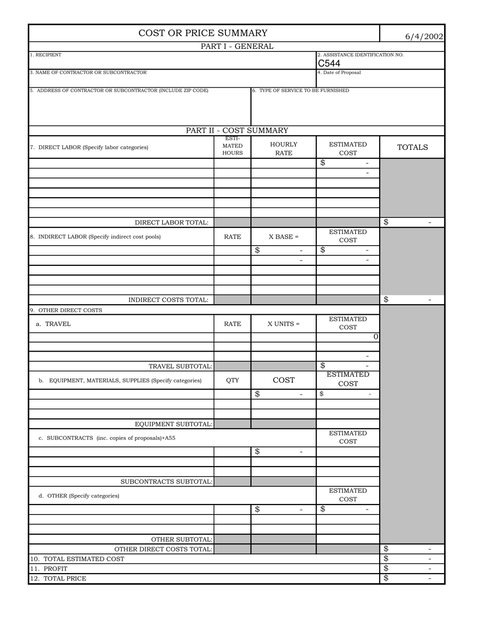 west-virginia-cost-or-price-summary-fill-out-sign-online-and