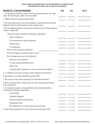Facilities Plan Checklist - West Virginia, Page 2