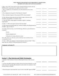 Facilities Plan Checklist - West Virginia, Page 4