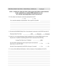 Industrial Pretreatment User Survey Form - West Virginia, Page 3