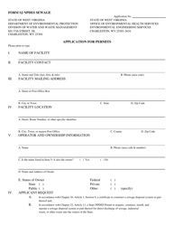 Form SJ Npdes Sewage Application for Permits - West Virginia, Page 2