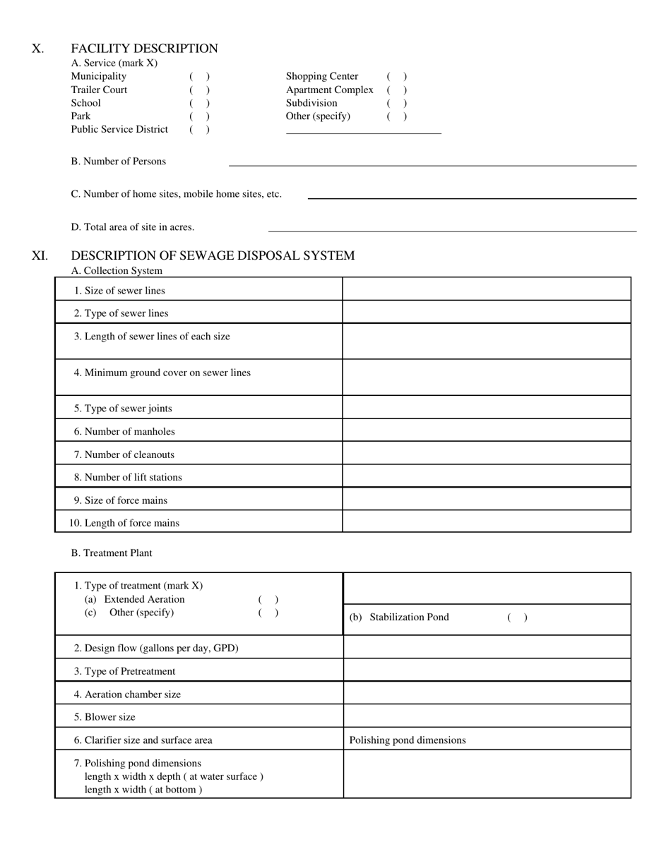 Form SJ Npdes Sewage Application for Permits - West Virginia, Page 4