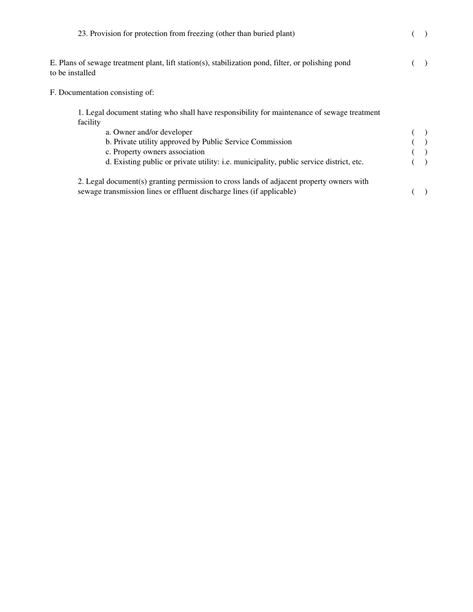 Form SJ Npdes Sewage Application for Permits - West Virginia, Page 8