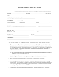 Stack Tests Certification Form - West Virginia, Page 2