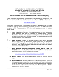 Instructions for Permit Determination Form (Pdf) - West Virginia