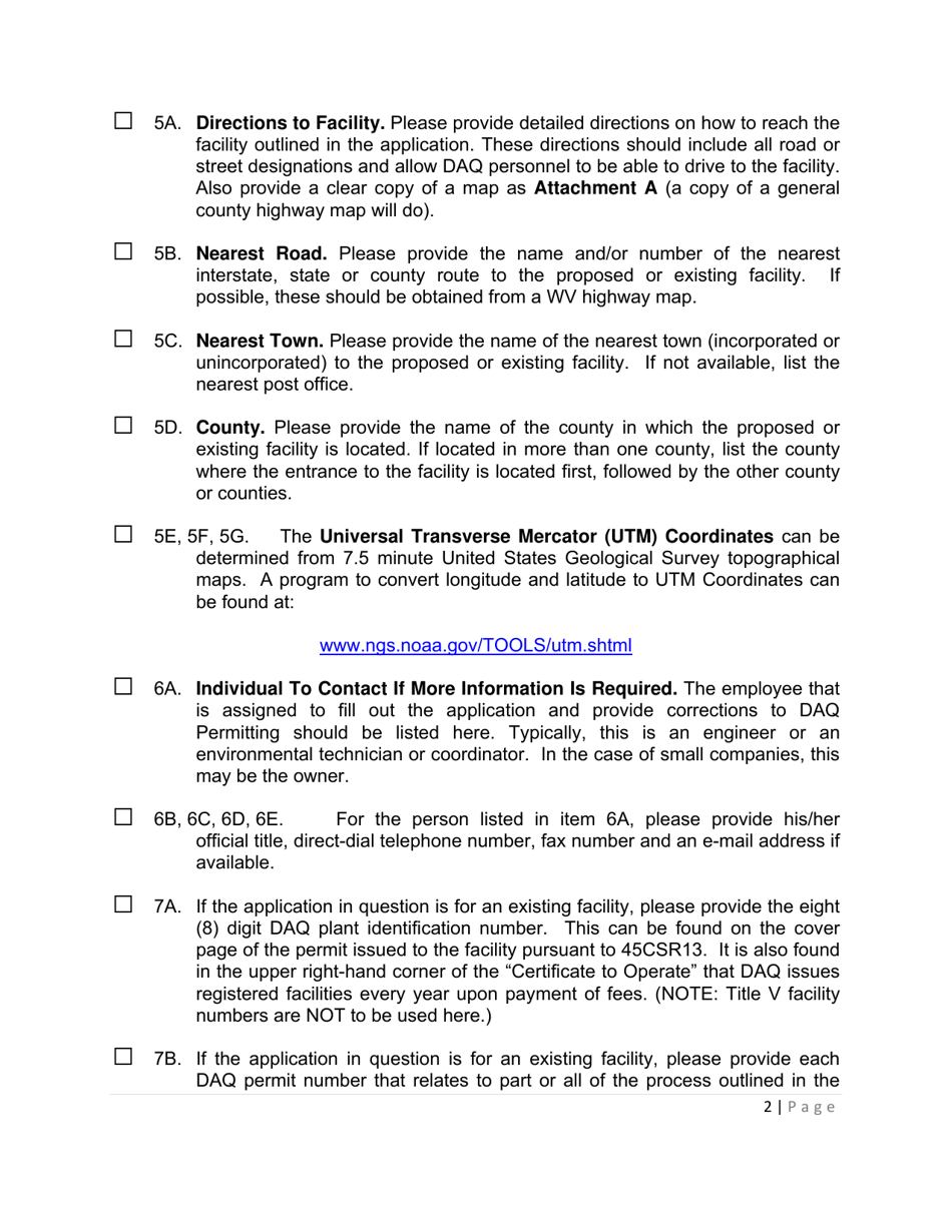 Instructions for Permit Determination Form (Pdf) - West Virginia, Page 2
