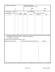 Attachment L Emissions Unit Data Sheet Chemical Process - West Virginia, Page 9