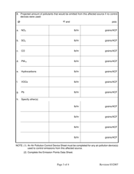 Attachment L Emissions Unit Data Sheet - General - West Virginia, Page 3