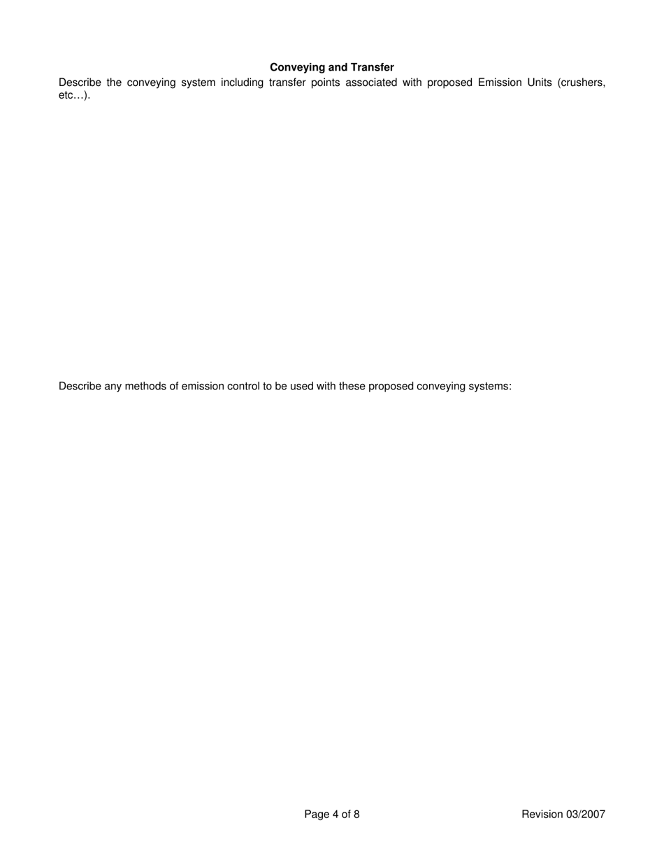 Attachment L Emission Unit Data Sheet (Nonmetallic Minerals Processing) - West Virginia, Page 4