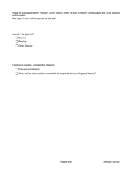 Attachment L Emission Unit Data Sheet (Nonmetallic Minerals Processing) - West Virginia, Page 8