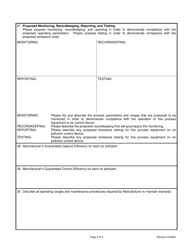 Attachment M Air Pollution Control Device Sheet (Absorption System) - West Virginia, Page 3
