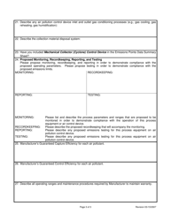 Attachment M Air Pollution Control Device Sheet (Mechanical Collector-Cyclone) - West Virginia, Page 3