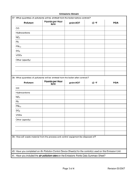 Attachment L Emission Unit Data Sheet (Indirect Heat Exchanger) - West Virginia, Page 3