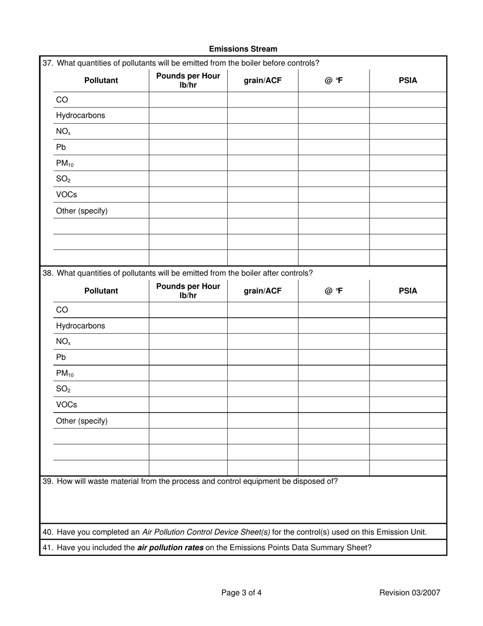 Attachment L Emission Unit Data Sheet (Indirect Heat Exchanger) - West Virginia, Page 3
