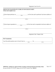 Form MPSPTFO Petition for Appeal of Order Granting or Denying Final Personal Safety Order - West Virginia, Page 2