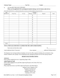 Form SCA-F-405 Court Invoice for Guardian Ad Litem - West Virginia, Page 3