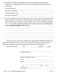 Form GC1 Petition for the Appointment of a Guardian/Conservator - West Virginia, Page 7