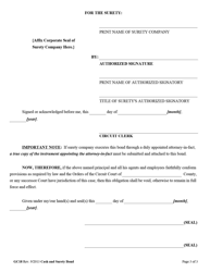 Form GC18 Bond of Guardian and/or Conservator (Cash Bond and/or Surety Bond Form) - West Virginia, Page 3