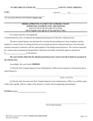 Document preview: Form GC34 Order Approving Payment by Supreme Court: Appointed Attorney Fee and Expense - West Virginia