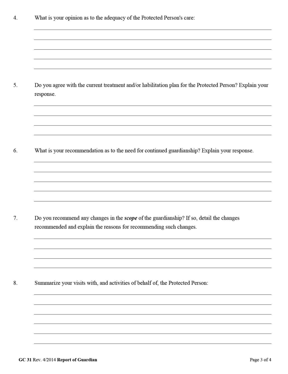 Form GC31 Periodic Report of Guardian - West Virginia, Page 3