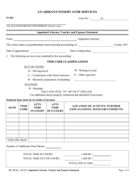 Form GC35 Guardianship/Conservatorship Services: Appointed Attorney Voucher and Expense Statement - West Virginia, Page 2