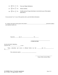 IG- Form 04 Waiver of Guardian Appointment - West Virginia, Page 2