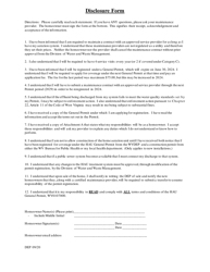 Document preview: Home Aeration Unit Disclosure Form - West Virginia