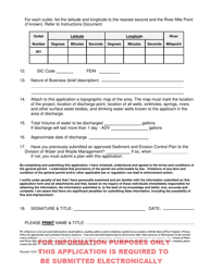 Site Registration Application Form - General Permit for Hydrostatic Testing Water (New Pipeline) in West Virginia - West Virginia, Page 2