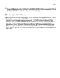 Instructions for Site Registration Application Form - General Permit for Hydrostatic Testing Water (New Pipeline) in West Virginia - West Virginia, Page 4