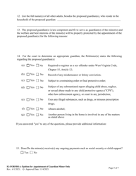 IG- Form 01A Petition for Appointment of Guardian for the Minor(S) - West Virginia, Page 5