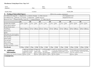 Miscellaneous Testing Report Form - West Virginia, Page 3