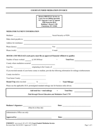 Form FMDMINV Court-Funded Mediation Invoice - West Virginia