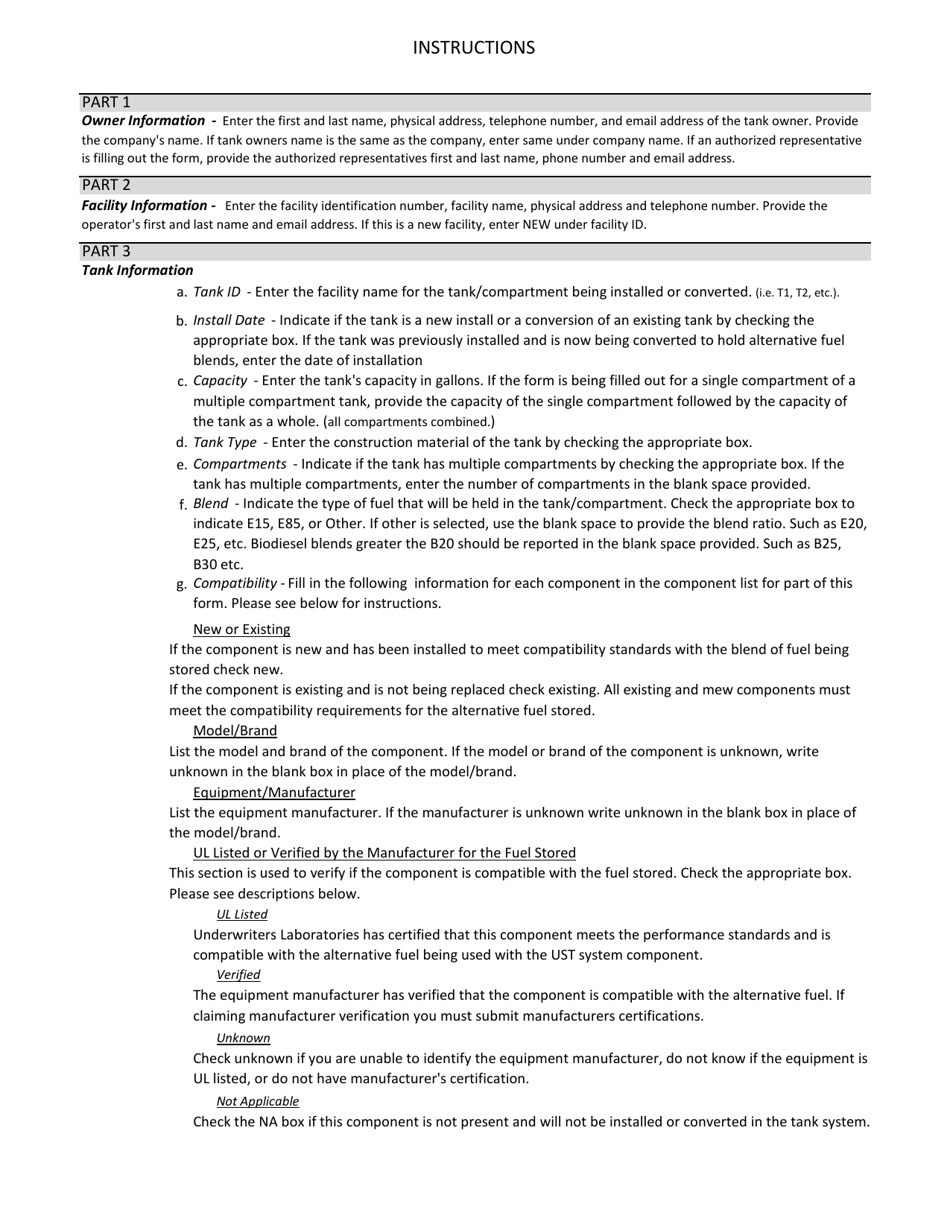 Alternative Fuel Compatibility Form - West Virginia, Page 3