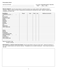 Physiochemical Survey - Wv Save Our Streams - West Virginia, Page 2