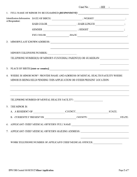 Form INV1M Application for Involuntary Custody for Mental Health Examination of Minor - West Virginia, Page 2