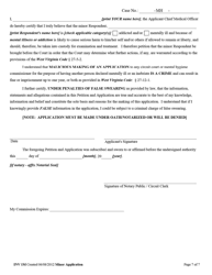 Form INV1M Application for Involuntary Custody for Mental Health Examination of Minor - West Virginia, Page 7